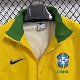 2025-26 Brazil Yellow Ｗaterproof Retro windbreaker