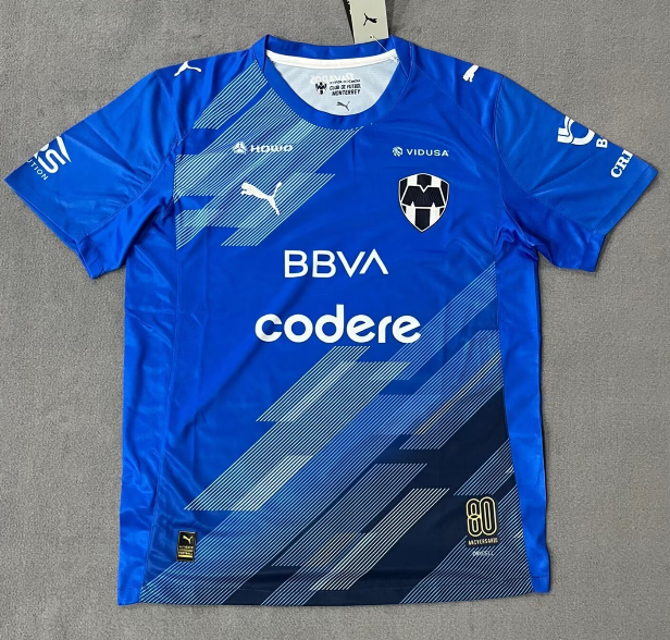 2025-26 Mens Monterrey Third away blue  Soccer Jersey
