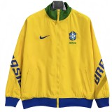 2025-26 Brazil Yellow Ｗaterproof Retro windbreaker
