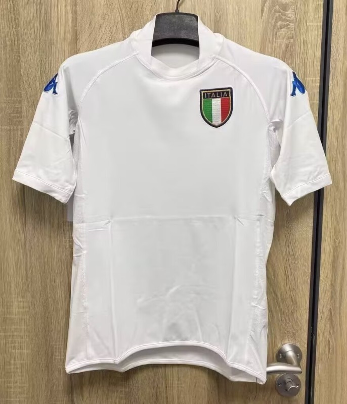 2002 Mens Retro Italy  Away soccer Jersey