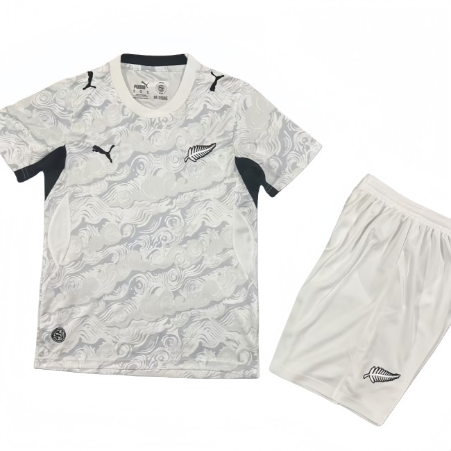 2026-27 Kids New Zealand  White home Soccer Jersey