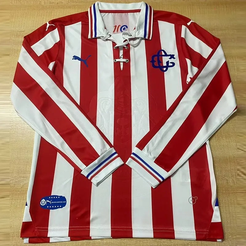 2016-2017 Chivas 110th Anniversary Long Sleeve Retro Soccer Jersey