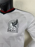 2026-27 Mens Mexico away white Player version long sleeve soccer jersey