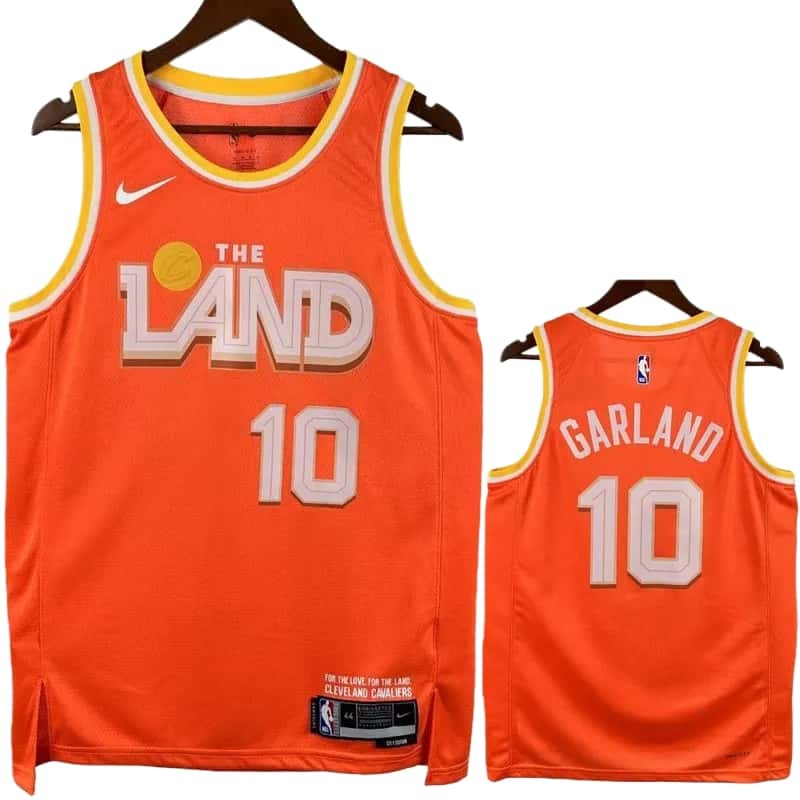 25-26 Cleveland Cavaliers GARLAND #10 Orange City Edition Top Quality Hot Pressing NBA Jersey