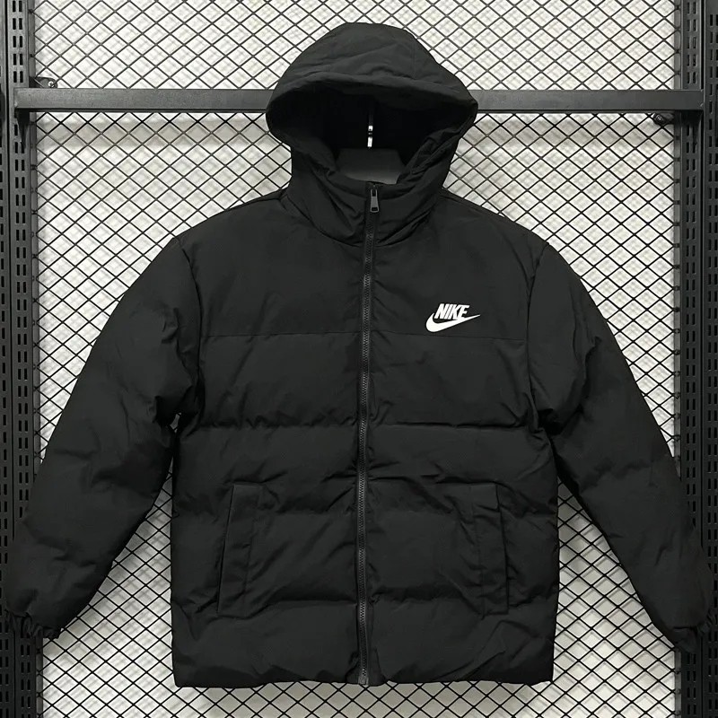 2025-26  NK Black Hooded Cotton Coat  XD9901