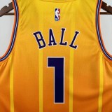 25-26 Hornets BALL #1 Orange City Edition Top Quality Hot Pressing NBA Jersey(V领)