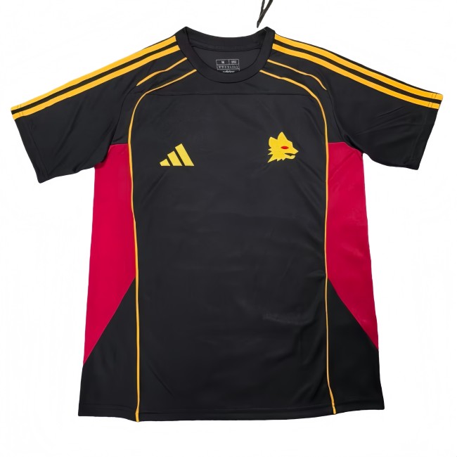 2025-26 Mens Roma black soccer Jersey