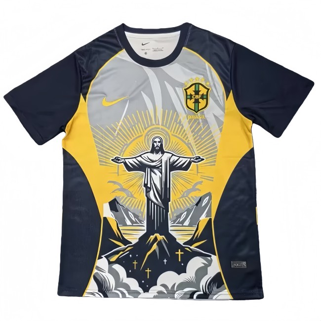 2025-26 Mens Brazil Goddess Edition Yellow soccer jersey
