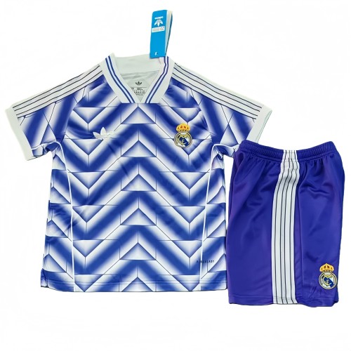 2025-26 Kids Real Madrid Blue Casual Edition soccer Jersey