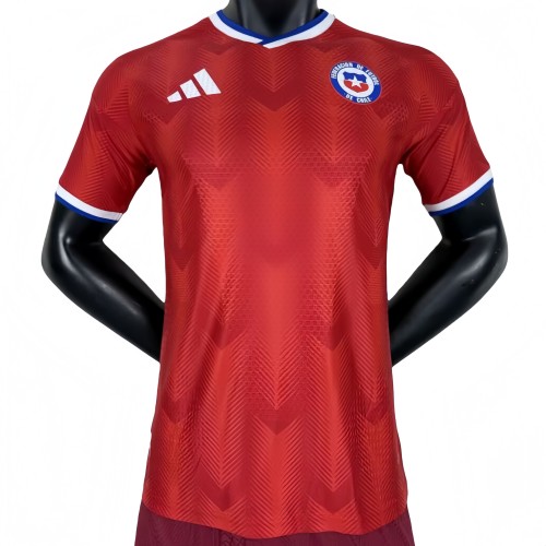 2026-27  Mens Chile home Red  Player version Soccer Jersey
