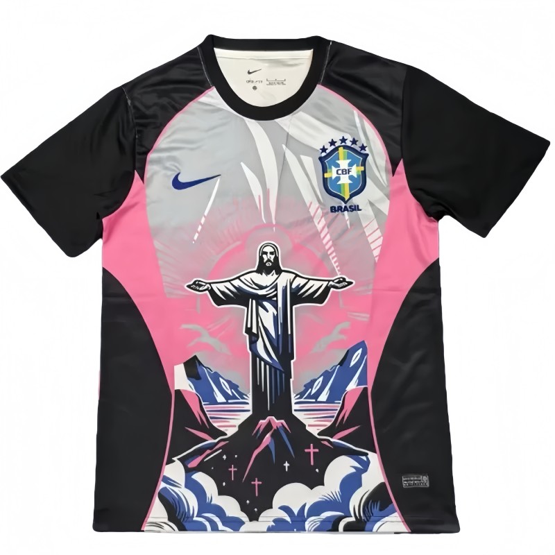 2025-26 Mens Brazil Goddess Edition Pink soccer jersey