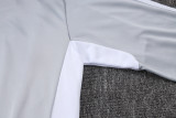 2025-26 Kids Real Madrid Half-pull gray white Tracksuit #E25182