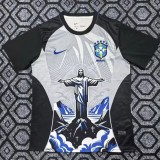 2025-26 Mens Brazil Goddess Edition Grey soccer jersey
