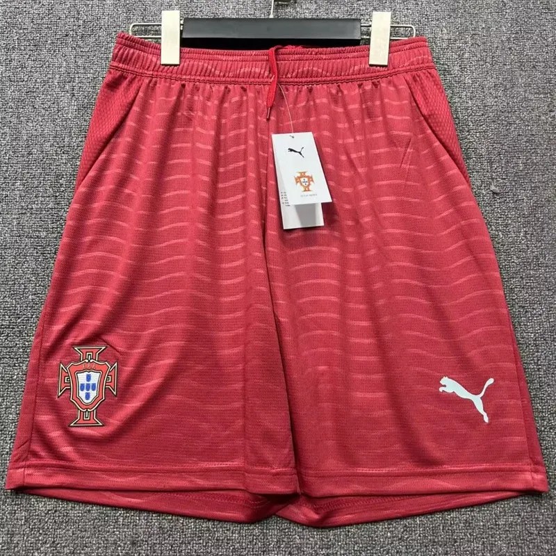 2025-26 Mens Portugal home red Shorts Pants
