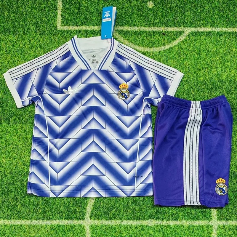 2025-26 Kids Real Madrid Blue Casual Edition soccer Jersey