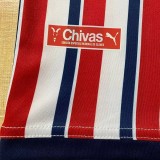 2018 Mens Chivas Club World Cup Home Retro Long Sleeve Soccer Jersey