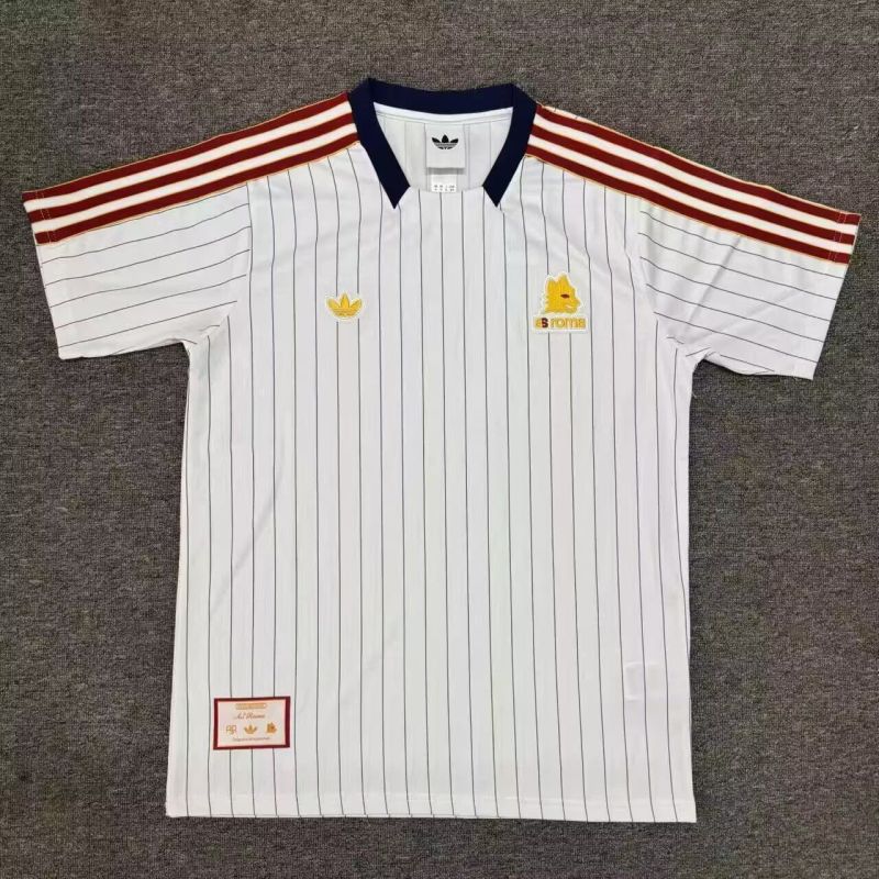 2025-26 Mens Roma casual version white soccer Jersey