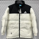 2025-26  AD Black White Hooded Cotton Coat X9001