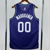 25-26 JAZZ MARKKANEN #00 Purple Top Quality Hot Pressing NBA Jersey