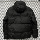 2025-26 NK Black Hooded Cotton Coat CV003