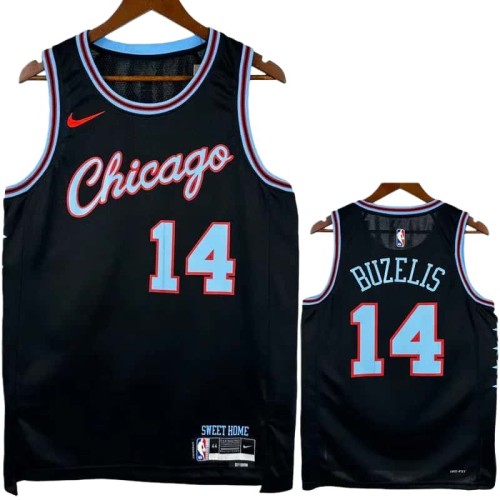 25-26 BULLS BUZELIS #14 Black City Edition Top Quality Hot Pressing NBA Jersey