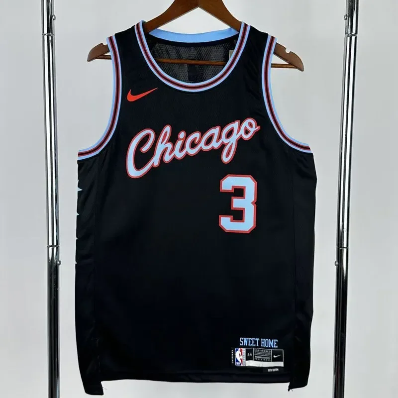 25-26 BULLS GIDDEY #3 Black City Edition Top Quality Hot Pressing NBA Jersey