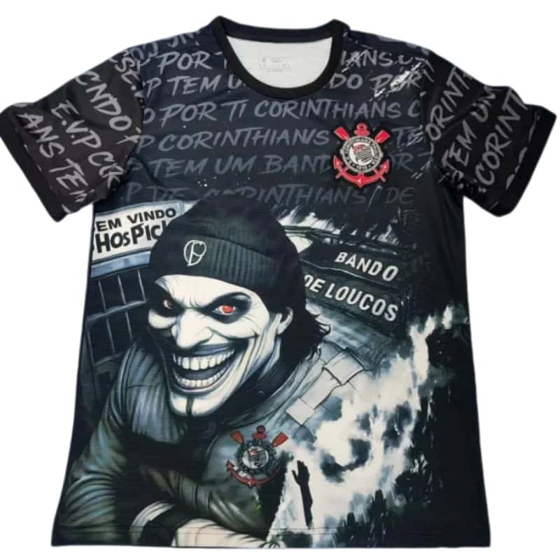 2025-26  Mens Corinthians Black Special Edition  Soccer Jersey