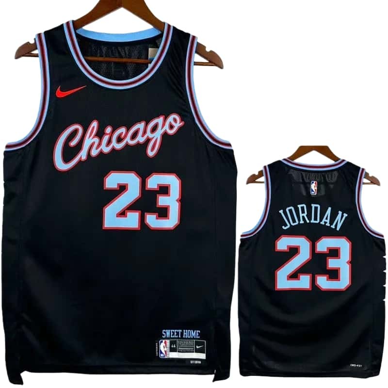 25-26 BULLS JORDAN #23 Black City Edition Top Quality Hot Pressing NBA Jersey