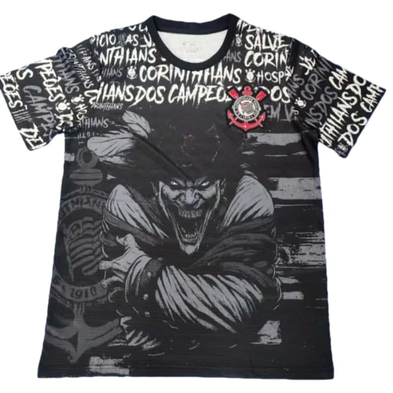 2025-26 Mens Corinthians Black Soccer Jersey