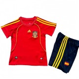 2008 Spain Home Kids Retro Soccer Jersey