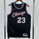 25-26 BULLS JORDAN #23 Black City Edition Top Quality Hot Pressing NBA Jersey