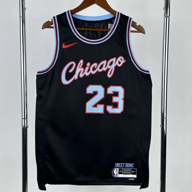 25-26 BULLS JORDAN #23 Black City Edition Top Quality Hot Pressing NBA Jersey