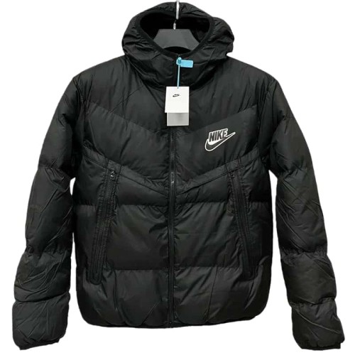 2025-26 NK Black Hooded Cotton Coat CV003