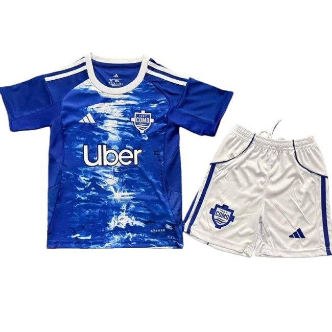2025-26 Kids Como Home blue Soccer Jersey