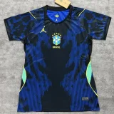 2025-26 Women Brazil away blue soccer jersey