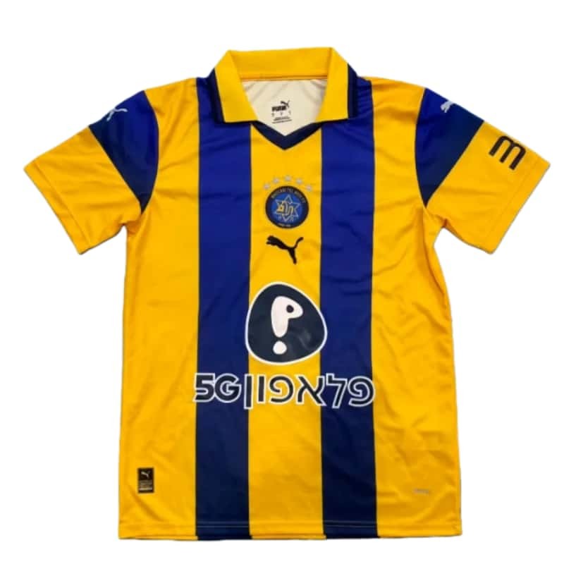 2025-26 Mens Maccabi Tel Aviv  away yellow soccer jersey