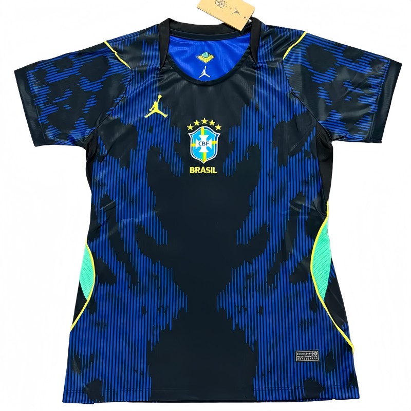 2025-26 Women Brazil away blue soccer jersey