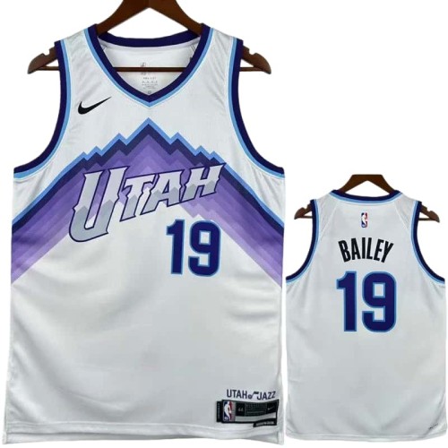 25-26 JAZZ BAILEY #19 White Top Quality Hot Pressing NBA Jersey