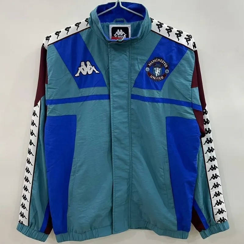 1967  Mens Manchester United Green Retro Windbreaker