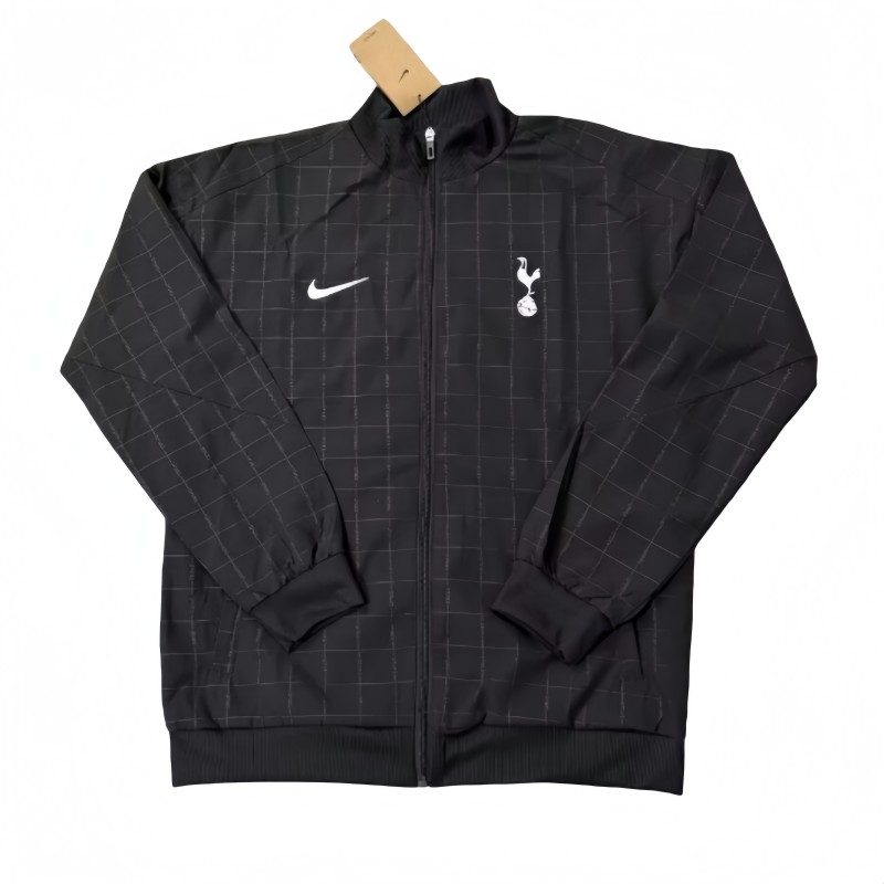 2025-26 Mens Tottenham Hotspur black windbreaker