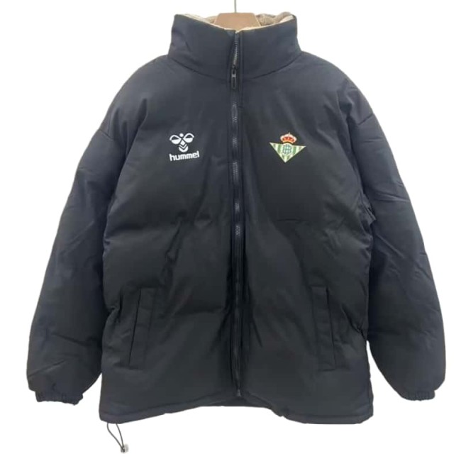 2025-26  Mens Real Betis black  Cotton Coat