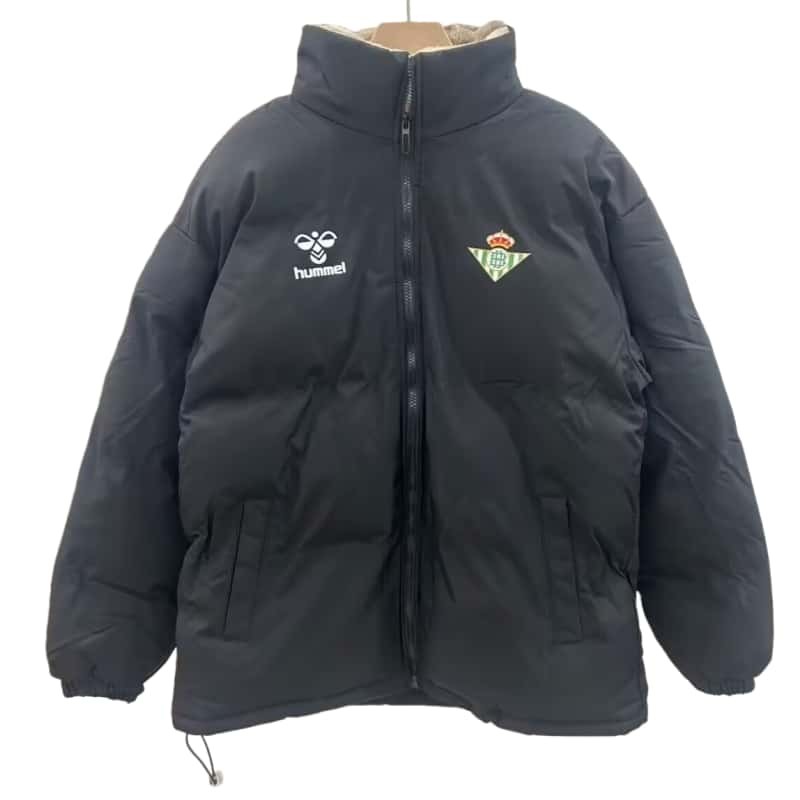 2025-26  Mens Real Betis black  Cotton Coat