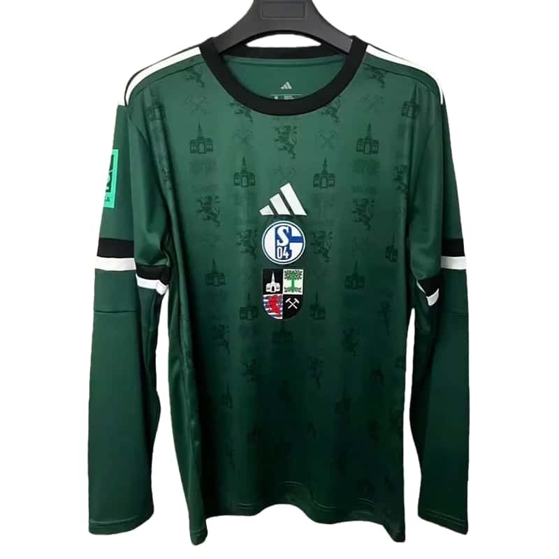 2025-26 Mens Schalke 04 Anniversary Long Sleeve Soccer Jersey