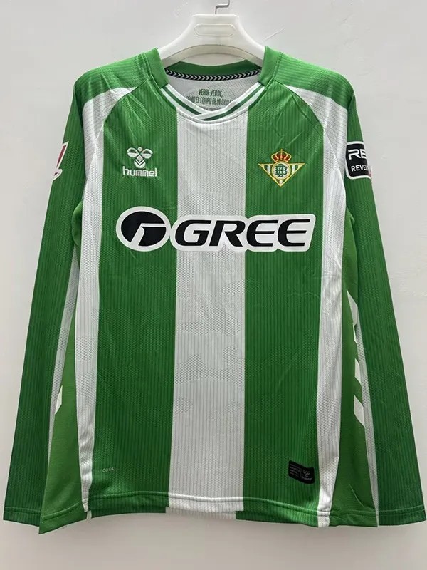 2025-26 Mens Real Betis Home Long Sleeve Soccer Jersey