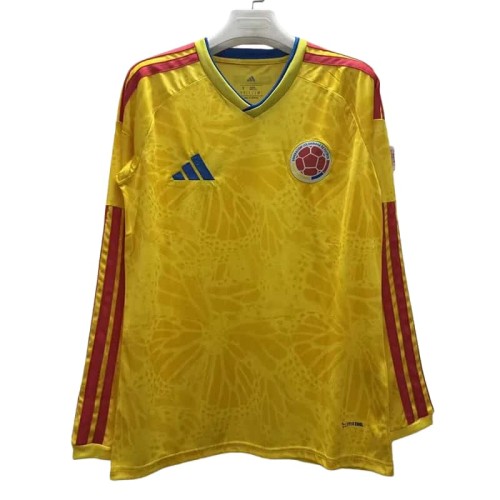 2026-27  Mens Colombia home yellow  long sleeve soccer jersey