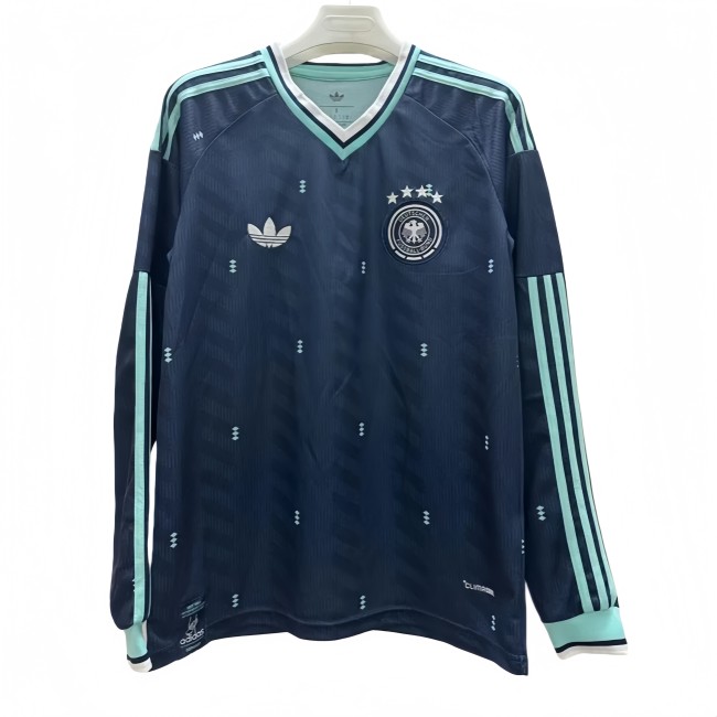 2026-27  Mens Germany blue away  Long Sleeve soccer  jersey