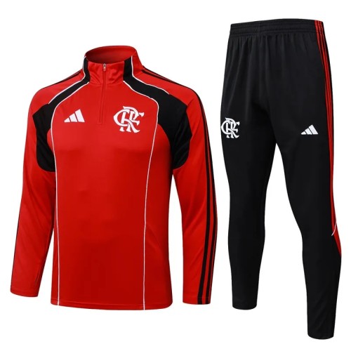 2025-26 Flamengo Red Half Pull Tracksuit  #B25120