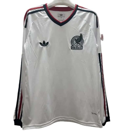 2026-27  Mens Mexico away white  long sleeve soccer jersey