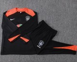 2025-26 Mens Brazil Black Half Pull Tracksuit  #B25131