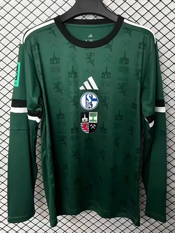 2025-26 Mens Schalke 04 Anniversary Long Sleeve Soccer Jersey